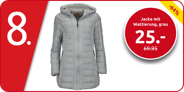 Jacke mit Wattierung, grau