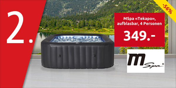 MSpa «Tekapo» aufblasbar, 4 Personen, 108 Jet-Düsen