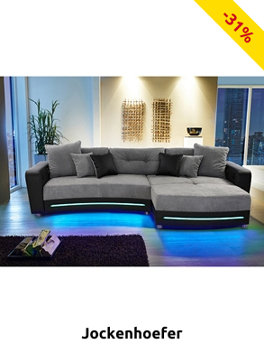 Ecksofa «Party» mit Beleuchtungsleiste und Soundsystem