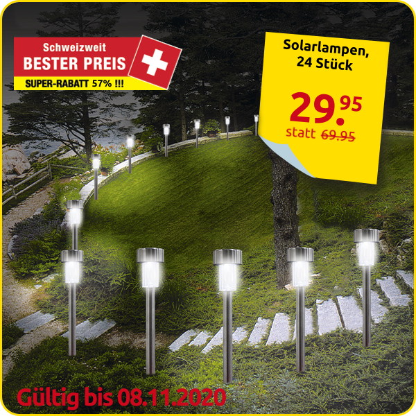 Solarlampen-Sticks, 24 Stück