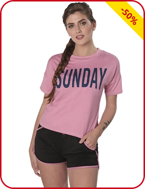 Pyjama, T-Shirt + Shorts, schwarz/rosa