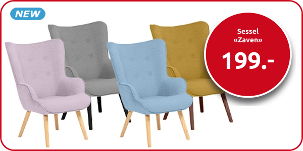 Sessel «Zaven», B 80 cm, blau