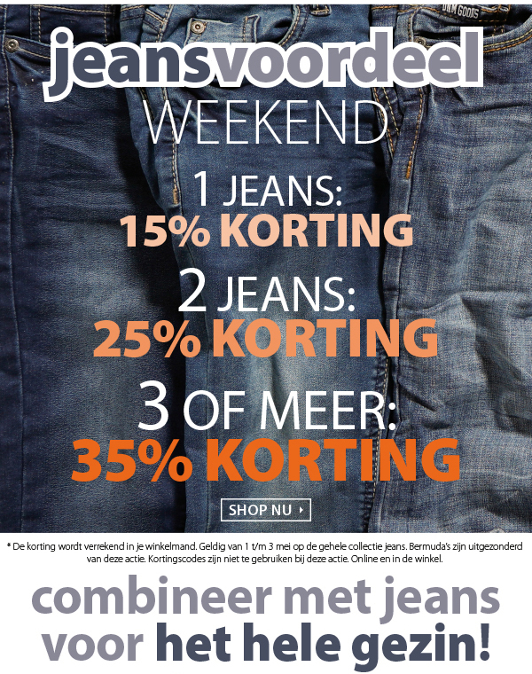 Jeans Voordeel Weekend is begonnen!