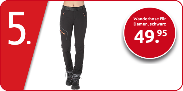 Wanderhose für Damen, schwarz