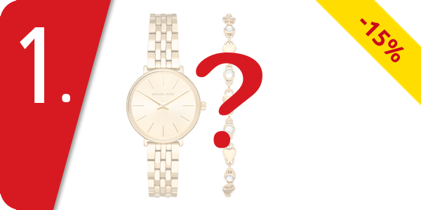 Mikael Kors Set Uhr & Armband «Mini Pyper», goldfarben