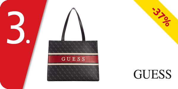 Guess Handtasche «Monique», schwarz/rot