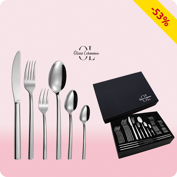 Oliver Lehmann Besteckkoffer «Cara», 72-teilig für 12 Personen