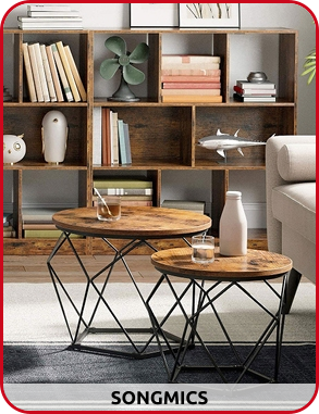 SONGMICS 2er-Set Beistelltische «Indus», schwarz