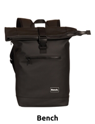 Bench Rucksack mit Rollverschluss, schwarz