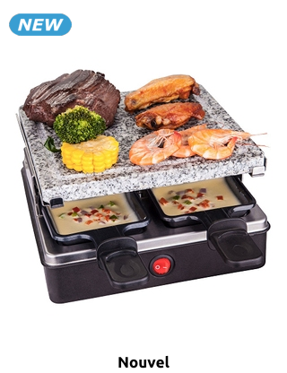 Nouvel Racletteofen «Cube Stone», 4 Personen