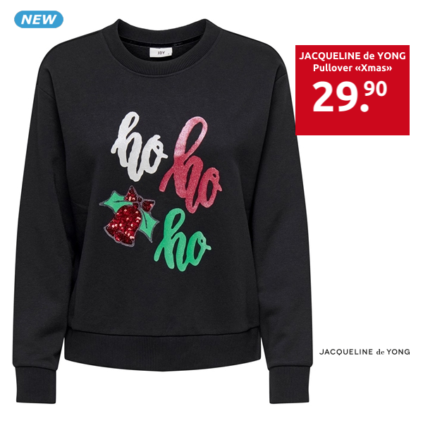 JACQUELINE de YONG  Pullover «Xmas», schwarz