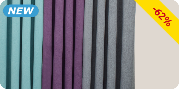 Lichtundurchlässiger Vorhang «Melli», prune meliert