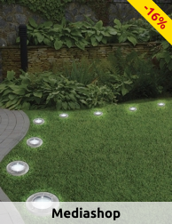 Solarlampen «Disk Lights», 8er-Set, mit 4 LEDs pro Leuchte