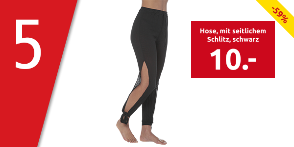 Hose, mit seitlichem Schlitz, schwarz