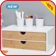 Bambusschublade für Tee & Kaffee, 2-stöckig