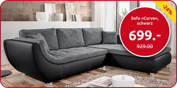 Sofa «Curve», schwarz