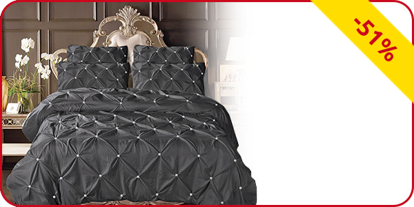 Bettwäsche «Sara» mit Perlen