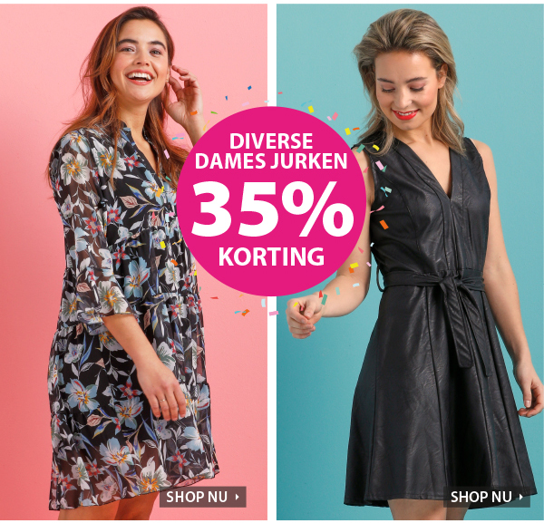 Shop nu: 35% korting op diverse damesjurken!