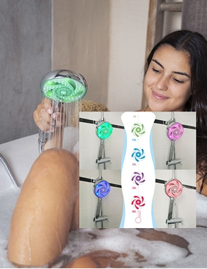 Duschkopf «Hydrao», wassersparend, ohne Batterie, mit Timer