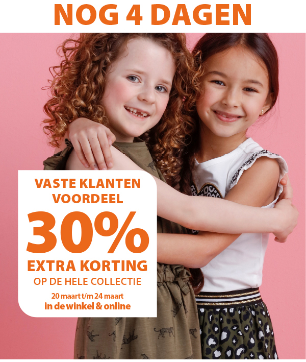 VASTE KLANTEN VOORDEEL: Shop met 30% korting in de winkel EN ONLINE!