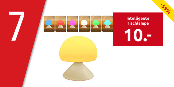 Intelligente Tischlampe, mit Sprachsteuerung, 7 Farben