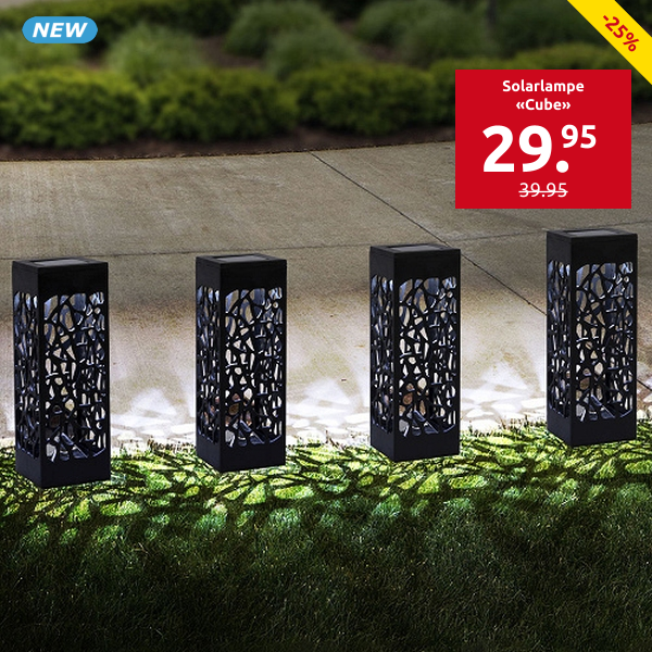 Solarlampe «Cube», 4 Stück