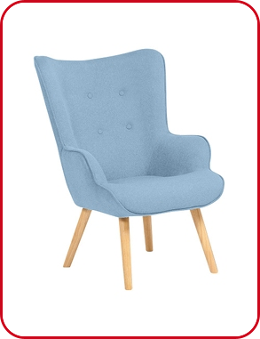 Sessel «Zaven», B 80 cm, blau