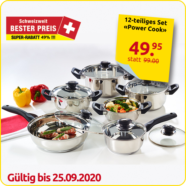 Kochtopf-Set «Power Cook», 12-teilig