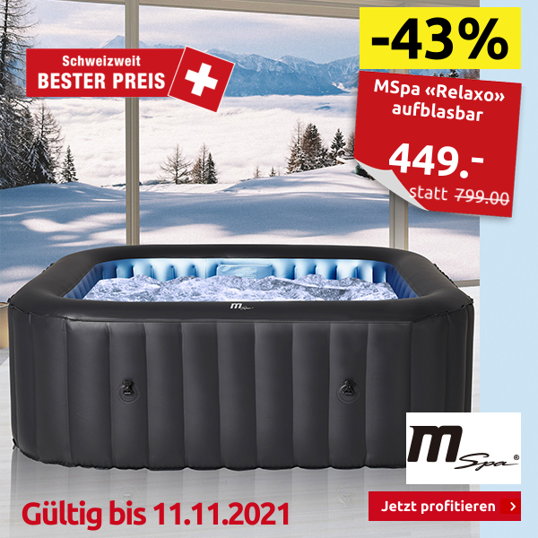 MSpa «Relaxo» aufblasbar, 4 Personen, 108 Jet-Düsen