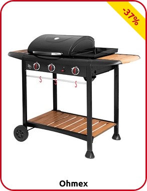 Gasgrill Ohmex BBQ + Plancha, 3 Brenner