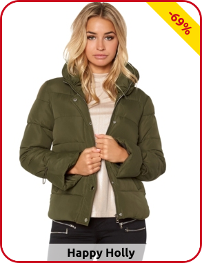 Jacke, wattiert und stylish, khaki