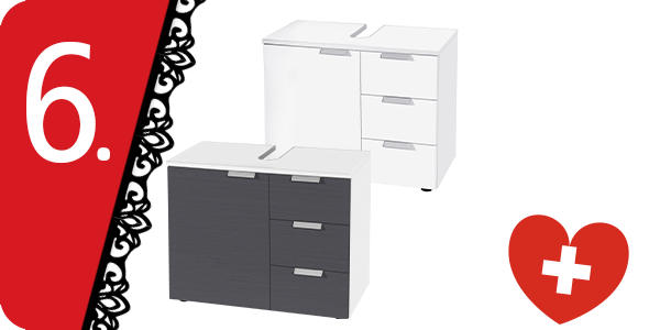 Lavabo-Unterschrank «Swiss 2» weiss