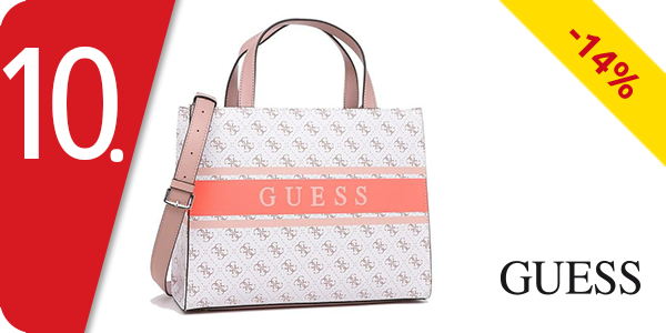 Guess Handtasche «Monique», weiss/rosa