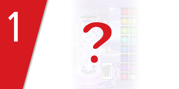 Lampe «Cristal», 16 Farben, H 19,5 cm