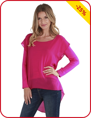 Tunika im Layerstyle, fuchsia