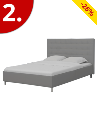 Bett «Lyna», 160 x 200 cm, grau