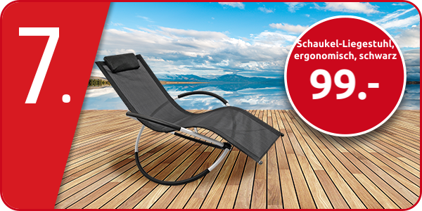 Schaukel-Liegestuhl, ergonomisch, schwarz