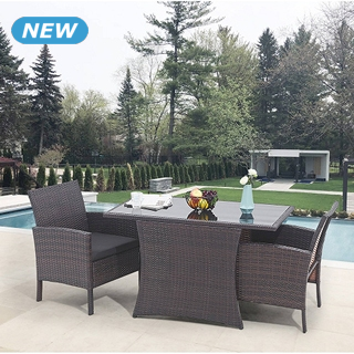 Gartenset «Pool», 3-teilig, schwarz