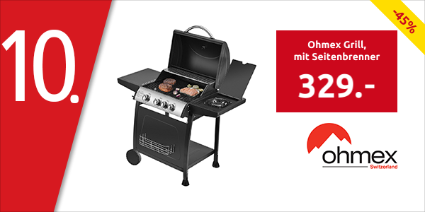 Ohmex Grill «BBQ-3250SB», mit Seitenbrenner