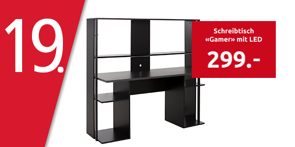 Schreibtisch «Gamer» mit LED