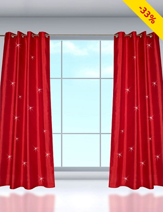 Vorhang «Silk», 140 x 240 cm, 1 Stück, rot