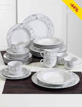 Tafelservice «Marble» für 6 Personen