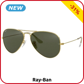 Ray-Ban Sonnenbrille mit goldfarbenem Gestell