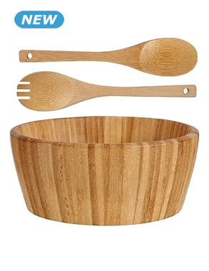Salatschüssel «Bambus nature» Ø20 cm, 3-teiliges Set