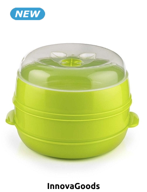 InnovaGoods Doppel-Dampfgarer für Mikrowellen