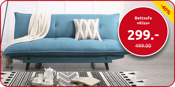 Bettsofa «Kiss», Stoffbezug türkis