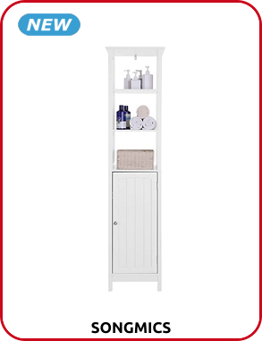 Songmics Badschrank «Cab», H 160 cm, weiss