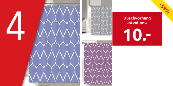 Duschvorhang «Avallon», 180 x 180 cm, bleu