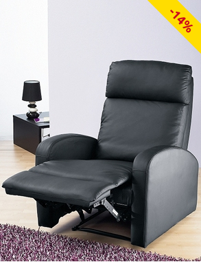 Relax-Massagesessel aus PU, schwarz