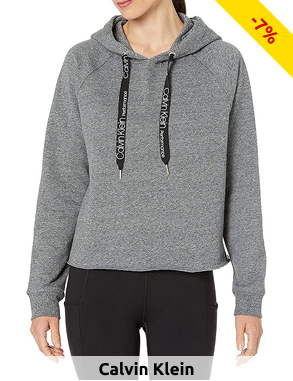 Calvin Klein Damen-Hoodie, grau meliert